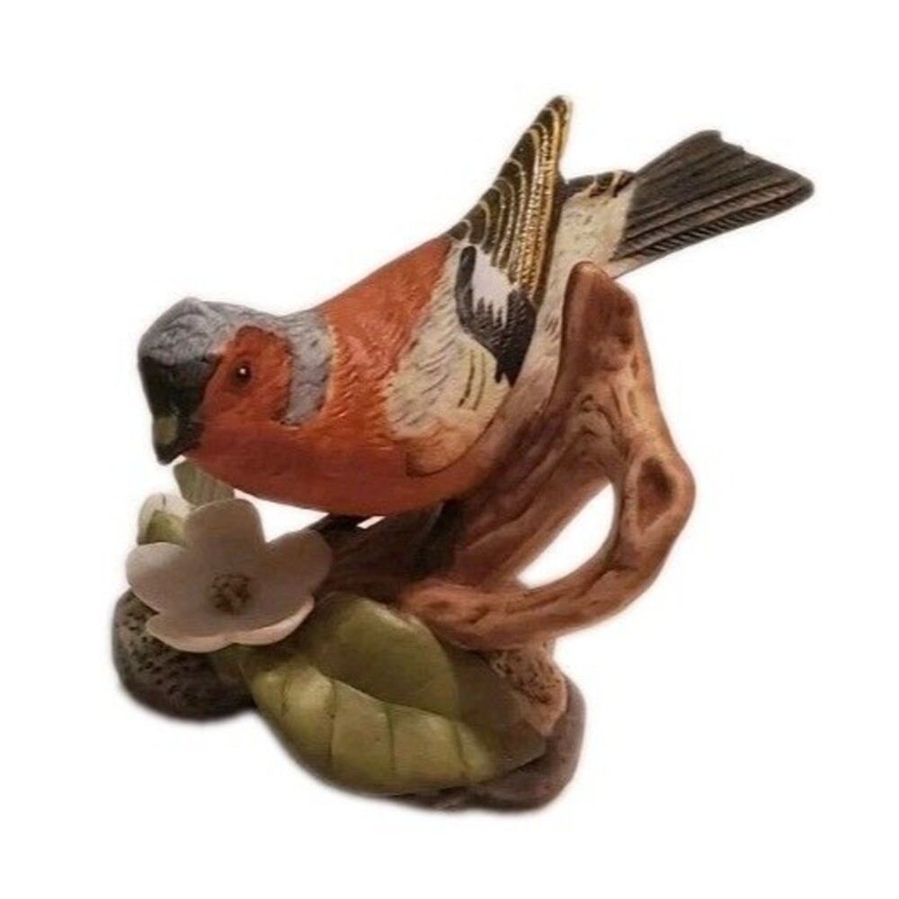 Franklin Mint Bird Chaf Finch Peter Barrett Vtg 1986 Birds Blossoms Of The World